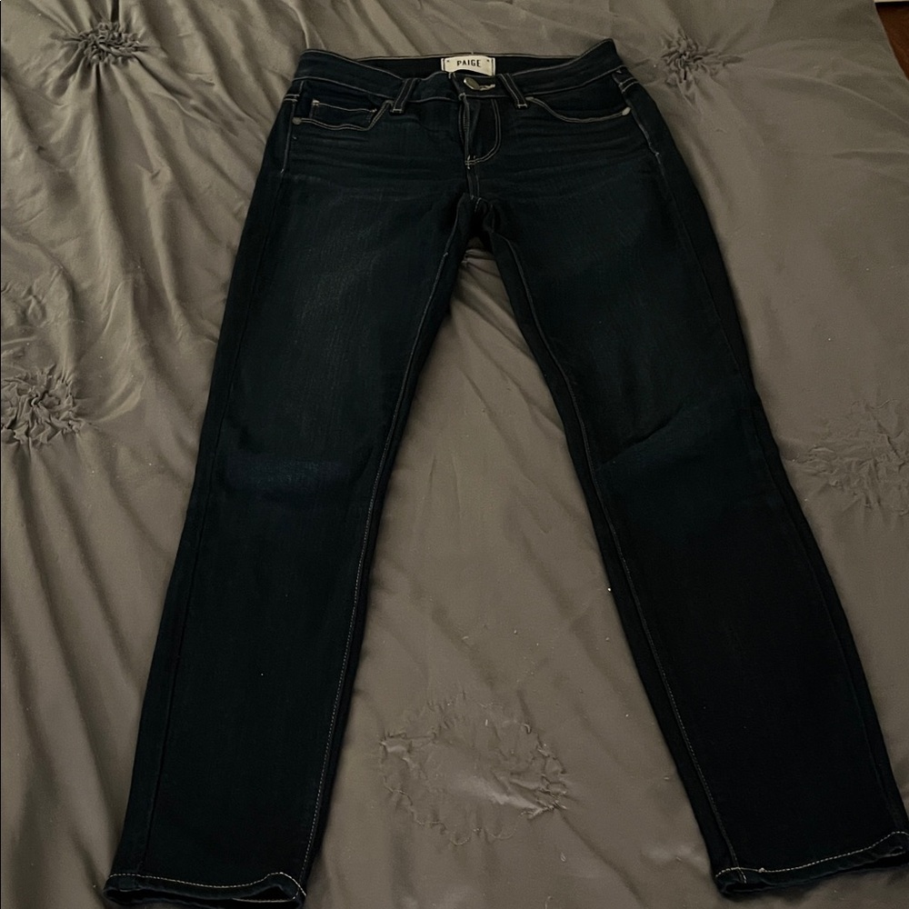 PAIGE Women's Skinny Jeans in Deep Black Wash